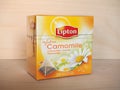 LONDON - JUL 2020: Lipton camomile packet