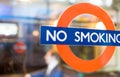 LONDON - JULY 2, 2015: No Smoking sign in the city. It is illega