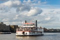 LONDON - JUNE 25 : The Dixie Queen cruising along the River Thames in London on June 25, 2014. Unidentified people. Royalty Free Stock Photo