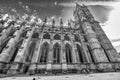 LONDON - JUNE 29TH, 2015: Westminster Abbey with tourists on a sunny summer day Royalty Free Stock Photo