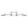 London landmark Towerbridge on white. 3D illustration Royalty Free Stock Photo