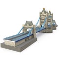 London landmark Towerbridge on white. 3D illustration Royalty Free Stock Photo