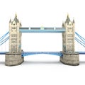 London landmark Towerbridge on white. 3D illustration Royalty Free Stock Photo