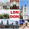 London landmarks collage Royalty Free Stock Photo