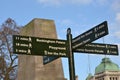 London landmarks directions signpost Royalty Free Stock Photo