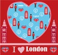 London landmarks symbols card