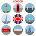 London landmarks & symbols - vector