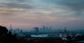 London landscape from Greenwich observatory Royalty Free Stock Photo