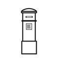 London letterbox outline icon