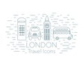London linear banner Royalty Free Stock Photo