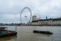 01-29-2017 London - London Eye on Tamigi river Royalty Free Stock Photo