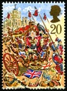 London Lord Mayors Festival UK Postage Stamp Royalty Free Stock Photo