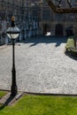 LONDON - MAR 13 : Decorative Lamppost in the Grounds of the Houses of Parliament in London on Mar 13, 2016. Unidentified person Royalty Free Stock Photo