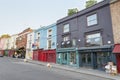 LONDON - MAY 2015: Homes of Notting Hill, London. Portobello Road Market at Notting Hill currently is one of top 15 shopping Royalty Free Stock Photo