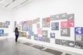 Tate Modern museom of london, a tourist watching a an artwork Royalty Free Stock Photo