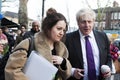 London Mayor Boris Johnson vizited small local businesses