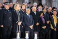 London Mayor Sadiq Khan and Officials Lighting Candles for Vigil Royalty Free Stock Photo