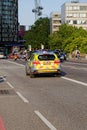 London Metropolitan Police vehicle on Westminster Bridge