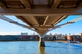 London Millennium bridge skyline UK Royalty Free Stock Photo