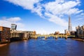 London Millennium bridge skyline Royalty Free Stock Photo