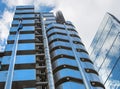 LONDON, Modern English architecture, Lloyds bank building texture. City of London Royalty Free Stock Photo