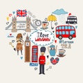 I Love London card vector design illustration Royalty Free Stock Photo