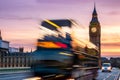 London night scene of Westminster and Big Ben with famous London Royalty Free Stock Photo