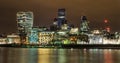 London Night Skyline Royalty Free Stock Photo