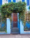 London, Notting hill, blue house entrance