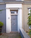 London, vintage house grey and white entrance Royalty Free Stock Photo