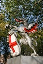 LONDON - NOVEMBER 12 : Boundary Griffin on a plinth at Victoria