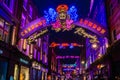 Christmas lights on Carnaby Street, London UK
