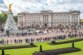 London - October 2019: Buckingham Palace and Queen Victoria Memorial