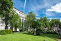 London office workers enjoying a sunny lunch break Royalty Free Stock Photo