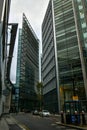 Aerial view of London old and new Buildings - UK Royalty Free Stock Photo