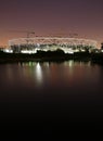 London Olympic Stadium Construction Site at Night. Royalty Free Stock Photo