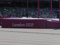 London 2012 Olympic stadium pole vault Royalty Free Stock Photo