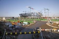 London Olympic Stadium under construction. Royalty Free Stock Photo