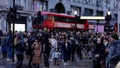 London Oxford Circus is a very busy place in London - slow motion clip - LONDON, UK - DECEMBER 20, 2022