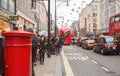 London, Oxford street in the Boxing day 2015 Royalty Free Stock Photo