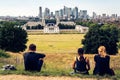 London panorama, financial district in the background