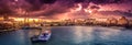 London panorama at sunset Royalty Free Stock Photo