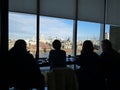 London Panoramic view of the city from the window of a bar