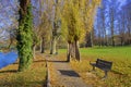 London parks in autumn, England Royalty Free Stock Photo