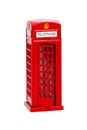 London phone booth. Classic British red telephone box isolated o Royalty Free Stock Photo