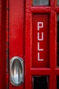 London phone booth detail Royalty Free Stock Photo