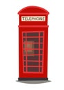 London phone booth vector Illustration Royalty Free Stock Photo