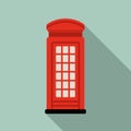 London phone booth. Vector illustration Royalty Free Stock Photo