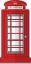 London Phone Booth on White Photo-Realistic Vector Illustration