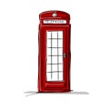 London phone box, sketch for your design